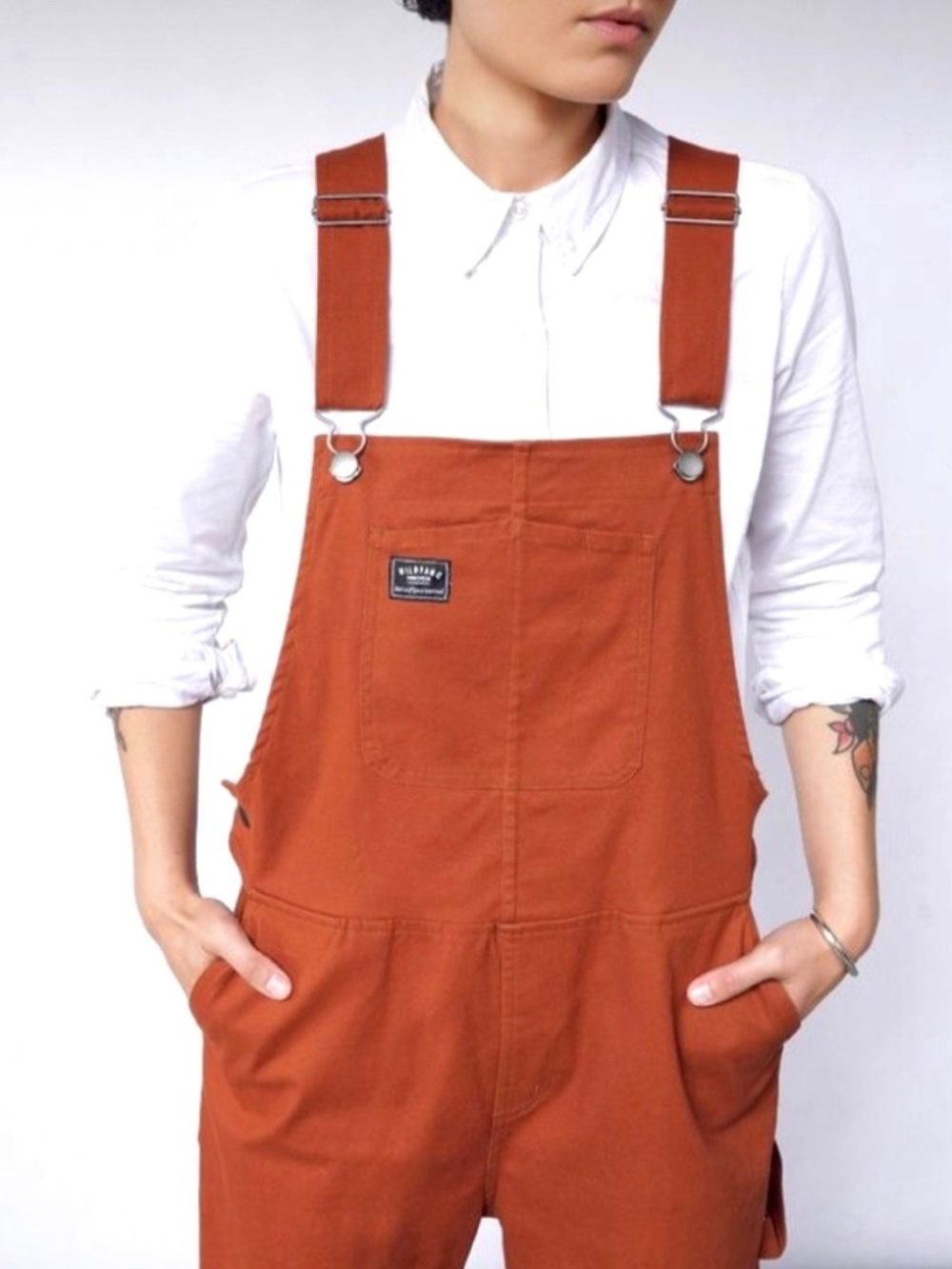 WILDFANG The Essential Overall in Burnt Orange - S - Picture 3 of 13